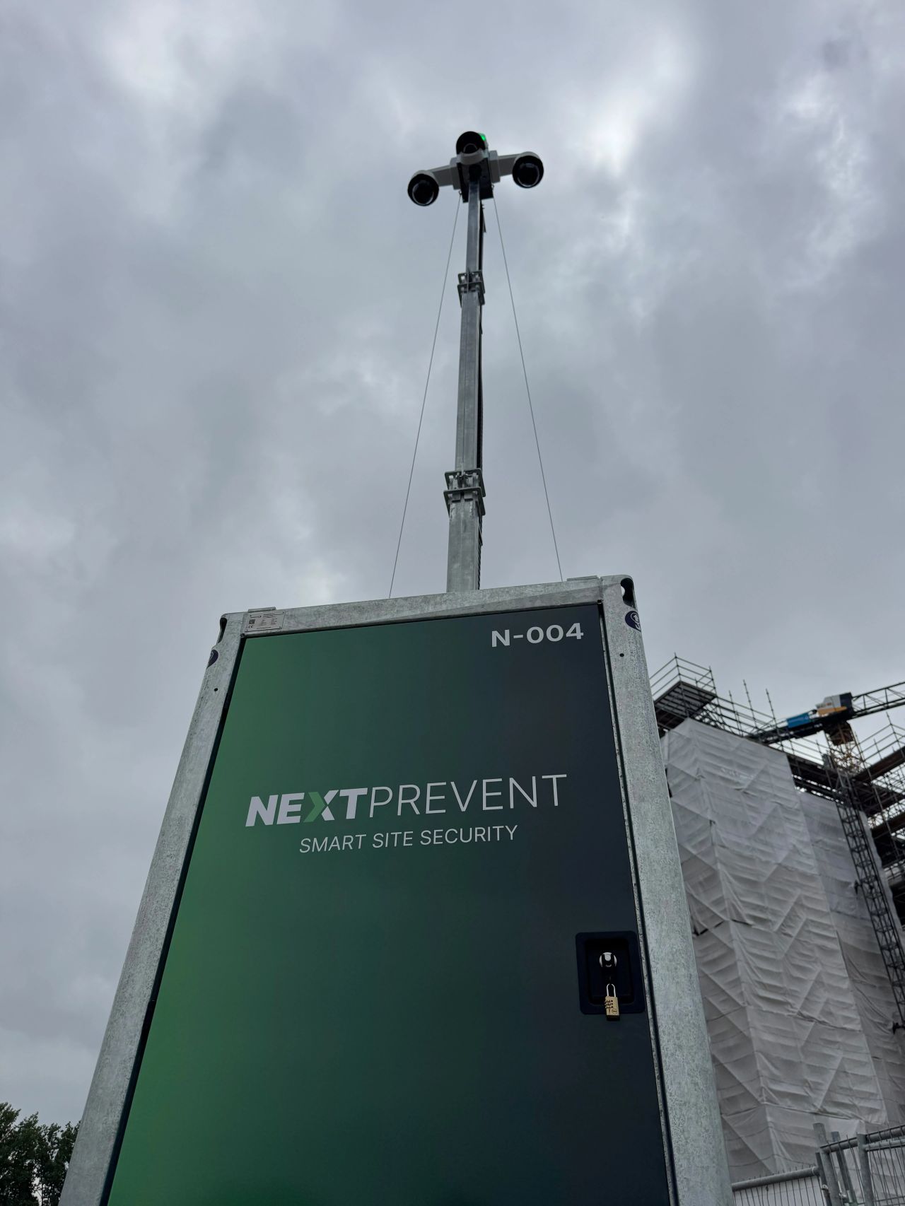 Camerakop en bovenzijde van de mobiele cameramast van Next Prevent